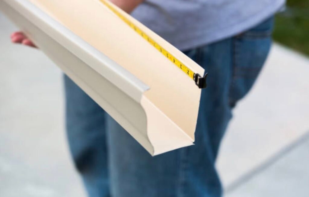 measuring aluminum gutter
