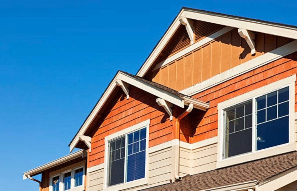 house with wood gutter