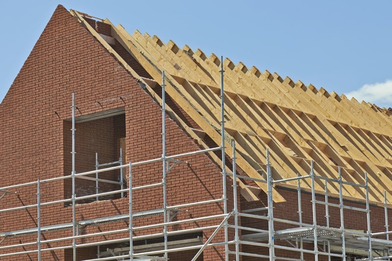 roof installation process showing