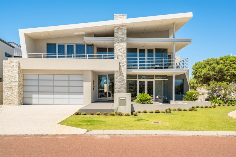view of modern house with skillion roof